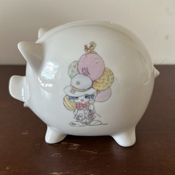 Precious Moments | 1985 Samuel J. Butcher Clown with Balloons Coin Bank - Picture 2 of 10